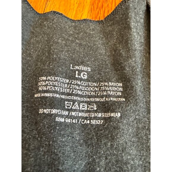 Super Mom Super Wife Super Tired Racerback Tank Top Charcoal Gray Pink White LG - Picture 2 of 5